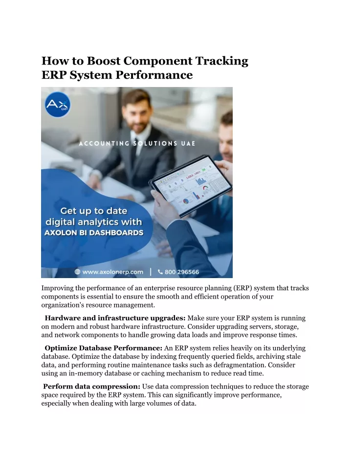how to boost component tracking erp system