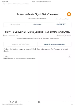 Guide to Use of Cigati EML Converter Tool - How it Works