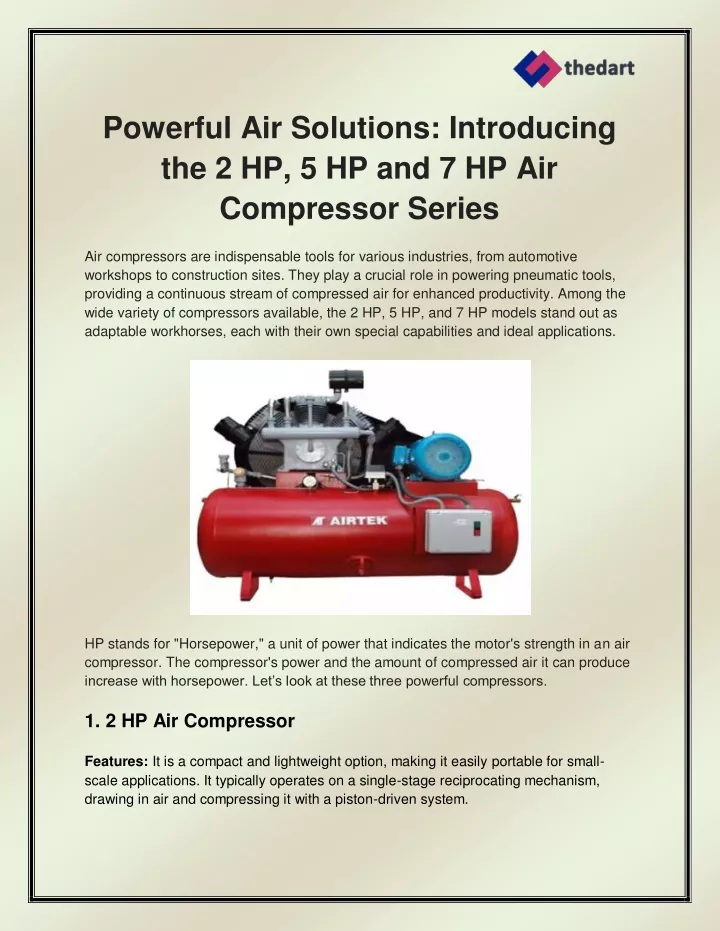 powerful air solutions introducing