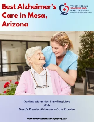Looking for the best Alzheimer's Care in Mesa, Arizona?