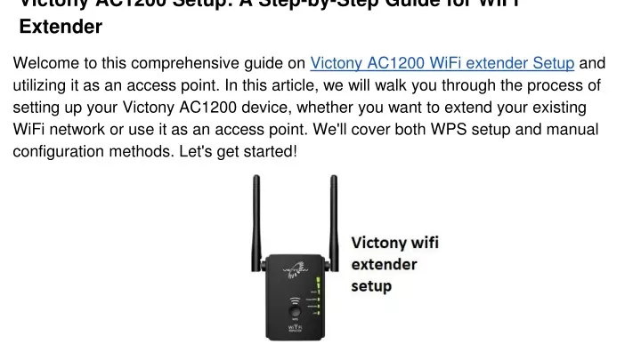 victony ac1200 setup a step by step guide for wifi extender