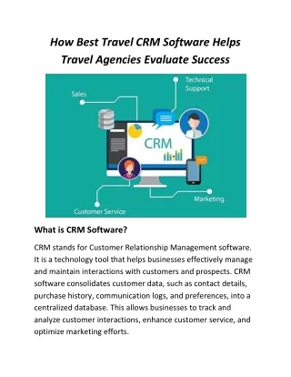 How Best Travel CRM Software Helps Travel Agencies Evaluate Success