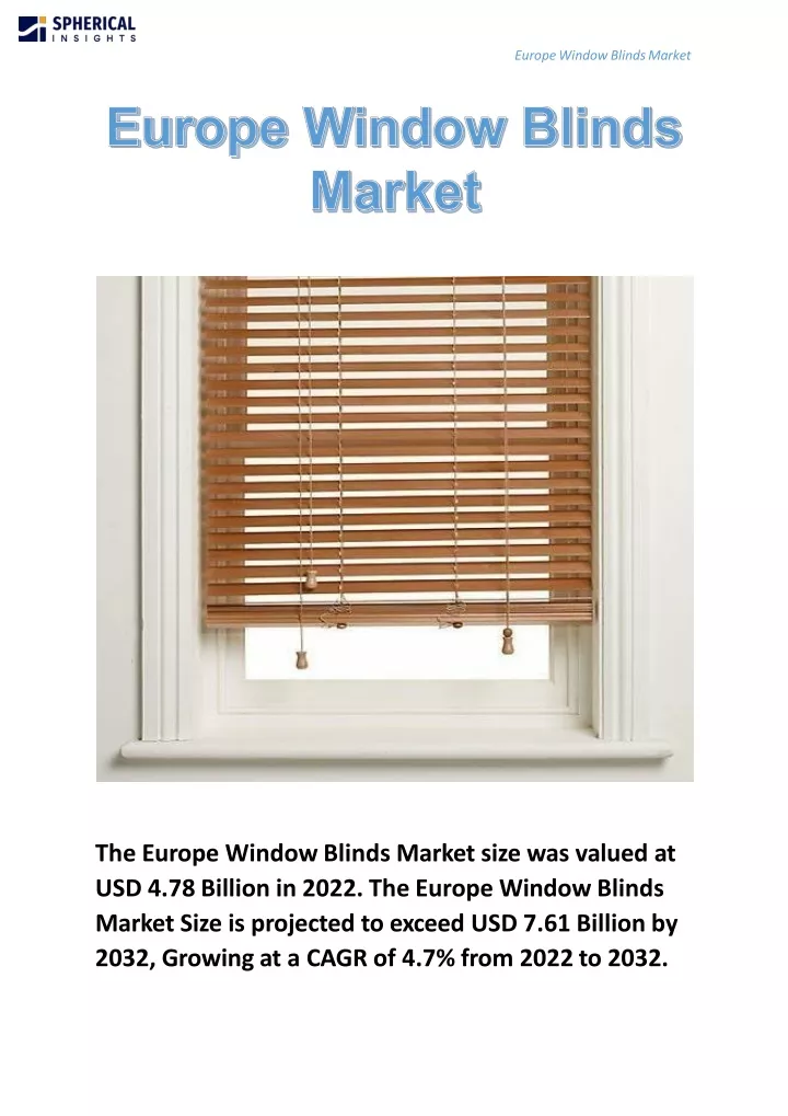 europe window blinds market