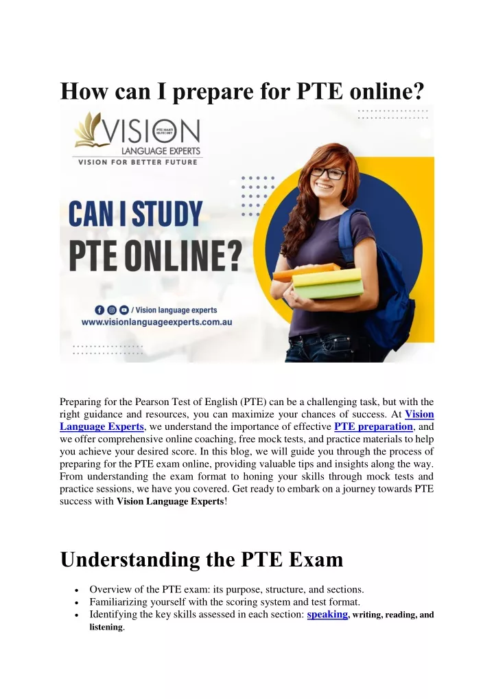 how can i prepare for pte online