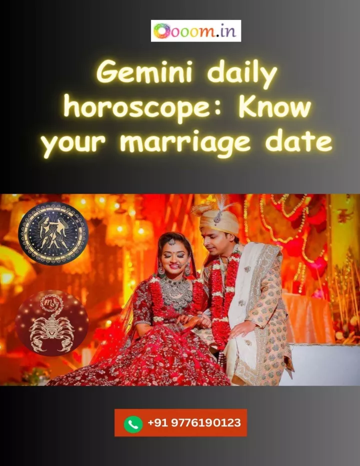 Ppt Gemini Daily Horoscope Know Your Marriage Date Powerpoint