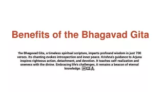 bhgwad gita benefits