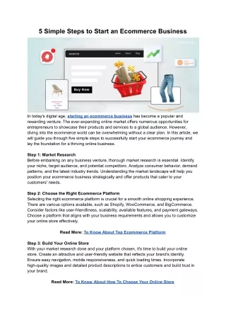 5 Simple Steps to Start an Ecommerce Business