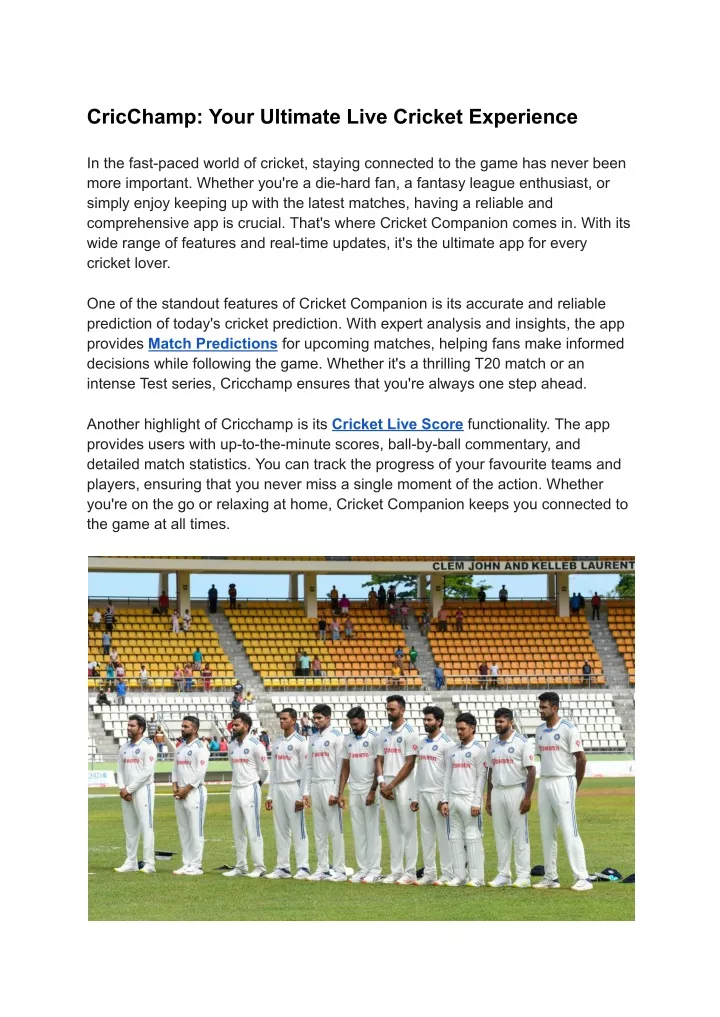 cricchamp your ultimate live cricket experience