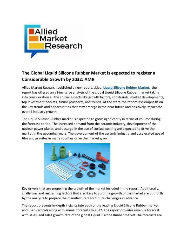 the global liquid silicone rubber market