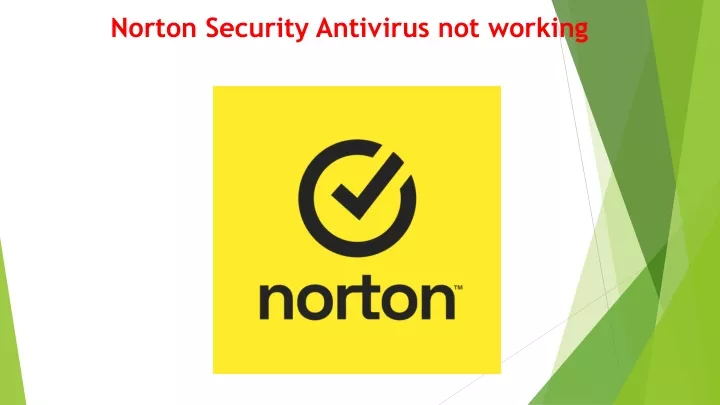 norton security antivirus not working