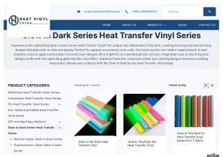 Glow In Dark Series Heat Transfer Vinyl Series