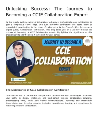 Unlocking Success_ The Journey to Becoming a CCIE Collaboration Expert