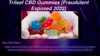 Trileaf CBD Gummies [Fraudulent Exposed 2023]