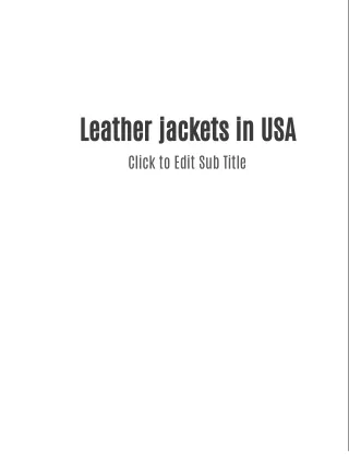 Leather jackets in USA