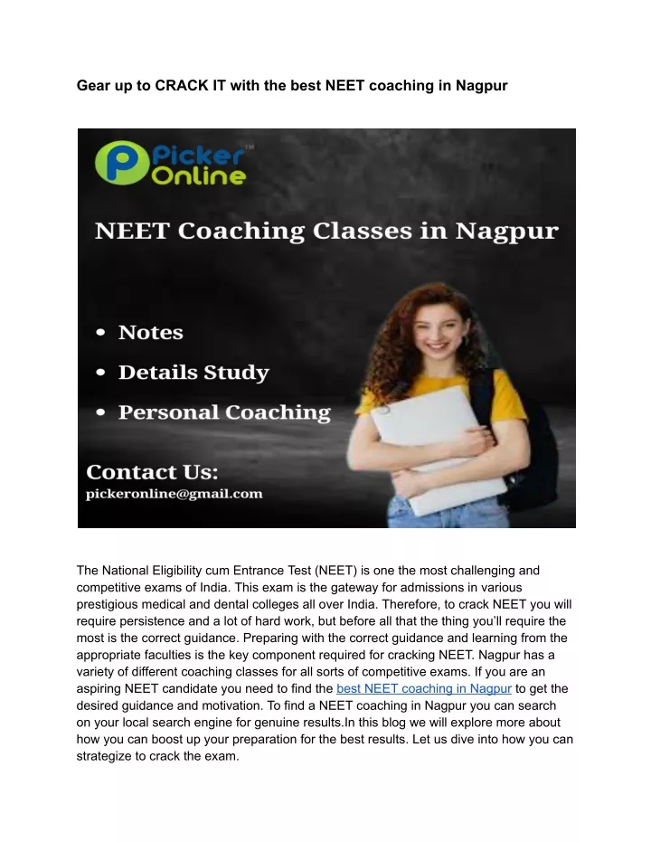 gear up to crack it with the best neet coaching