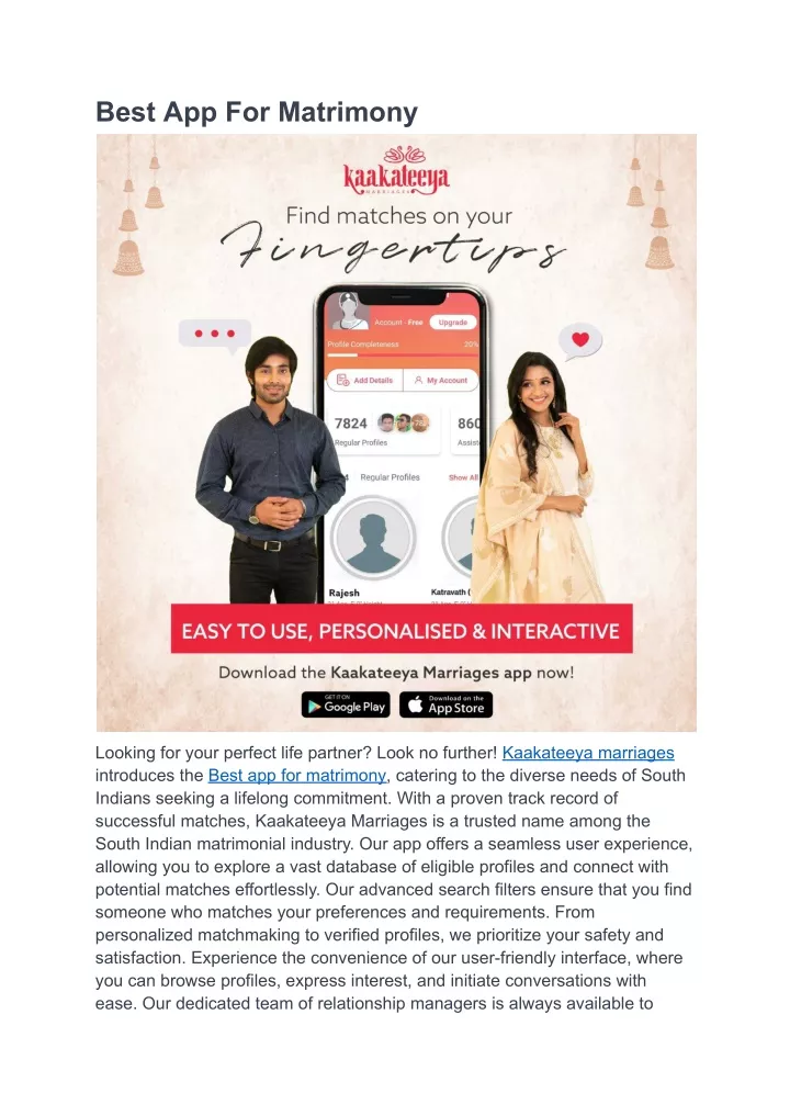 best app for matrimony