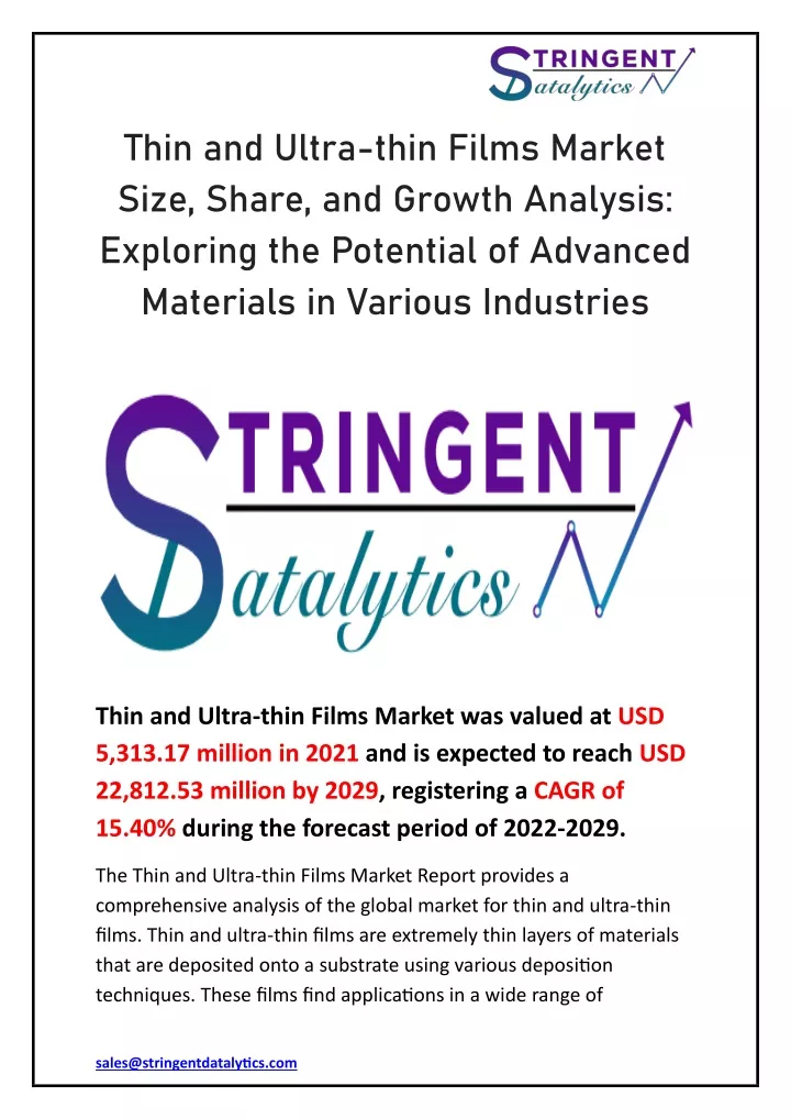 thin and ultra thin films market size share