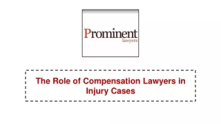 Role of Compensation Lawyers in Injury Cases