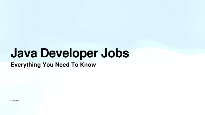 java developer jobs