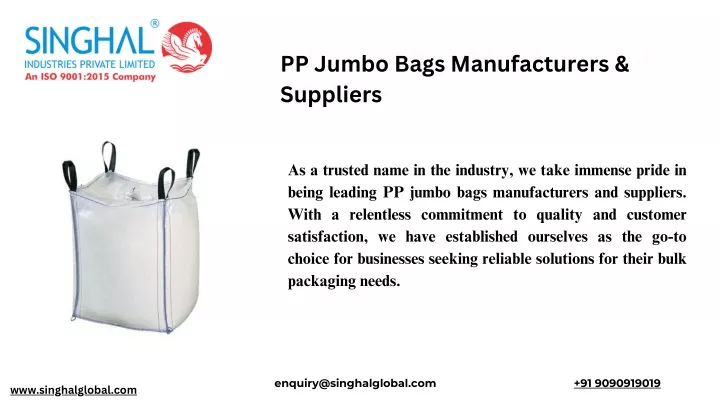 pp jumbo bags manufacturers