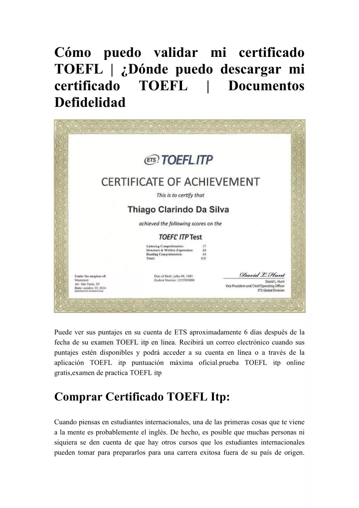 c mo puedo validar mi certificado toefl