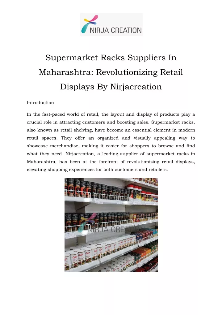 supermarket racks suppliers in