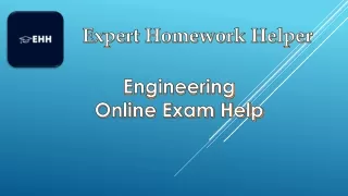 Engineering Online Exam Help