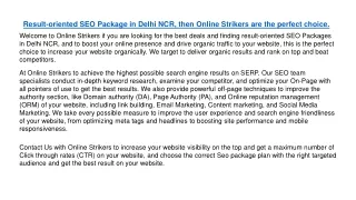 Best Digital Marketing Services at Online Strikers