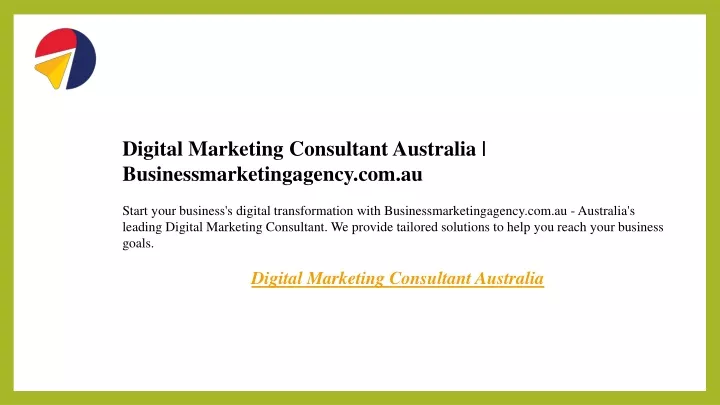 digital marketing consultant australia