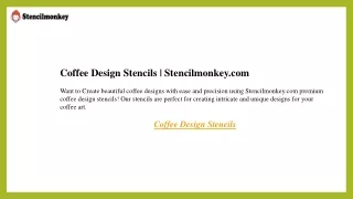 coffee design stencils stencilmonkey com want
