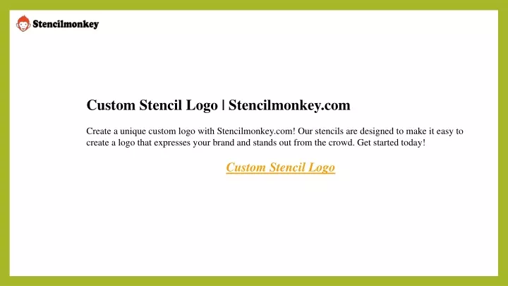 custom stencil logo stencilmonkey com create