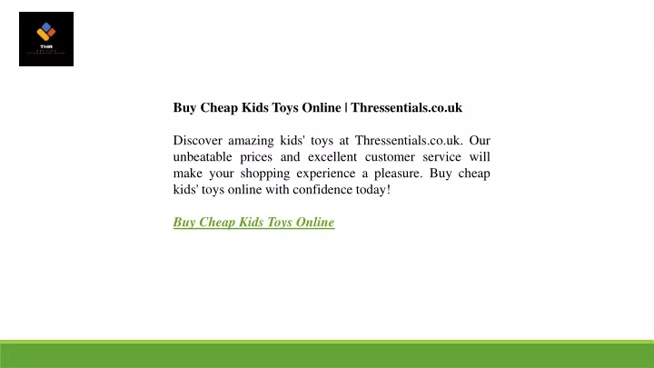 buy cheap kids toys online thressentials