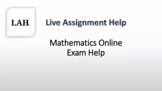 Mathematics online exam help