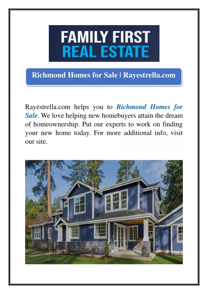 richmond homes for sale rayestrella com