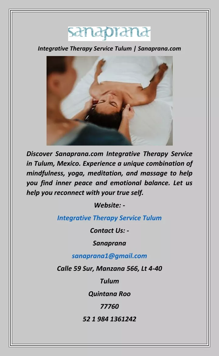integrative therapy service tulum sanaprana com