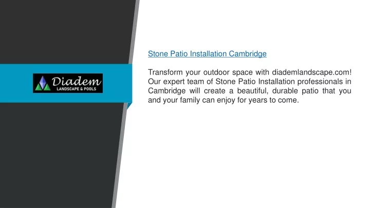 stone patio installation cambridge transform your