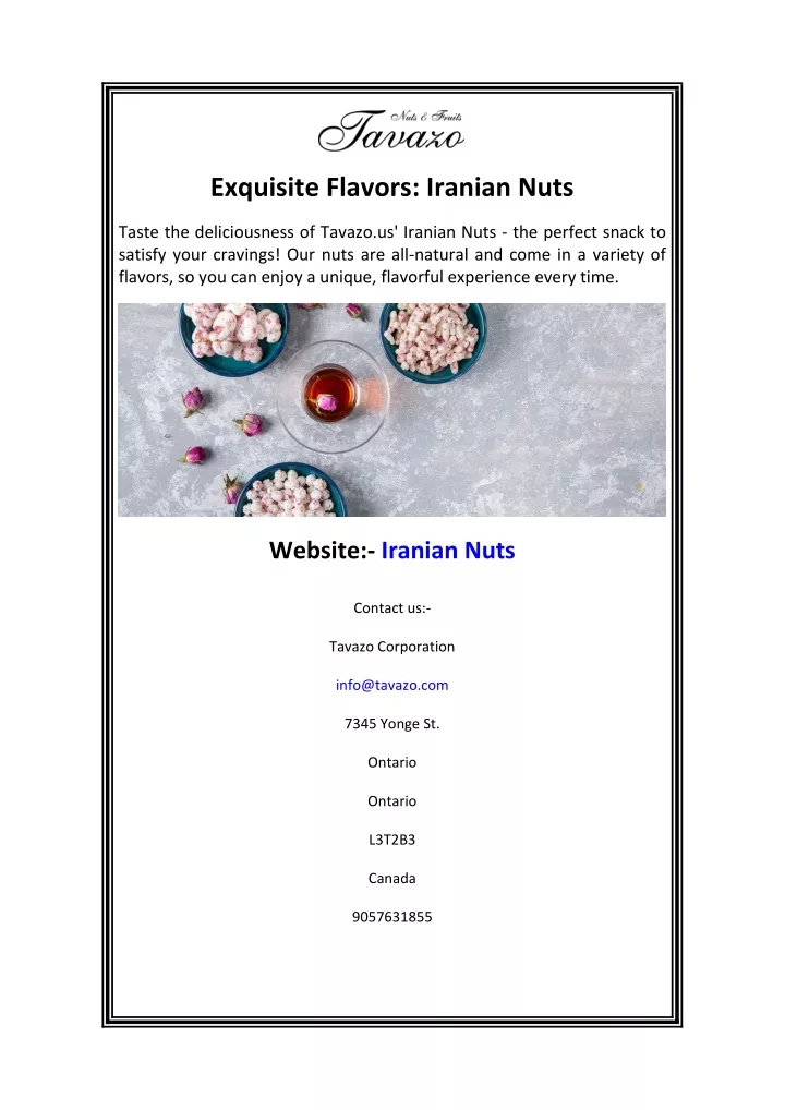 exquisite flavors iranian nuts