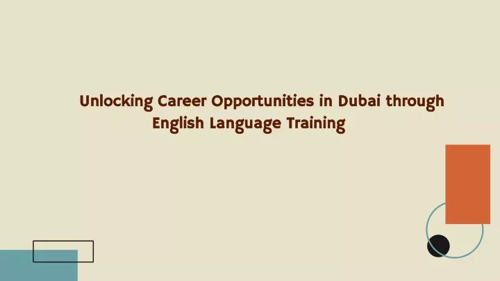 unlocking career opportunities in dubai through english language training