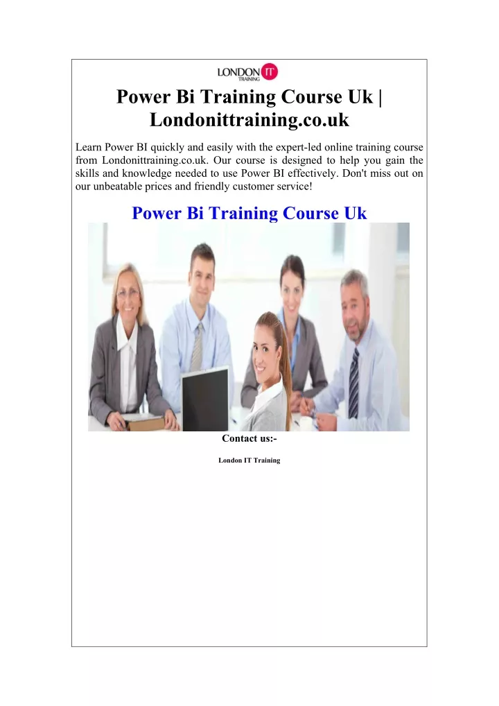 power bi training course uk londonittraining co uk