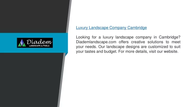 luxury landscape company cambridge looking