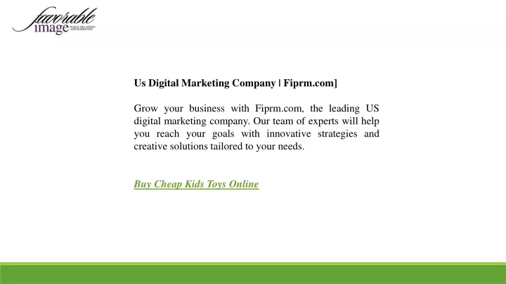 us digital marketing company fiprm com grow your