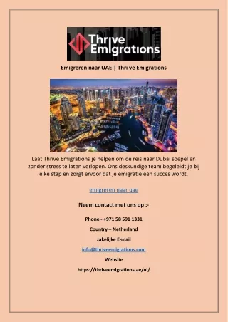 Emirates ID-documenten vereist | ThriveEmigrations