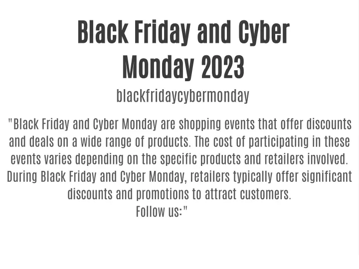 black friday and cyber monday 2023