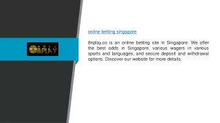 Online Betting Singapore | 8nplay.co