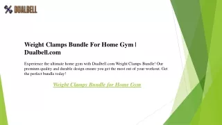 Weight Clamps Bundle For Home Gym  Dualbell.com