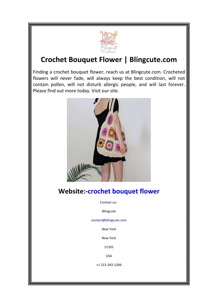 crochet bouquet flower blingcute com