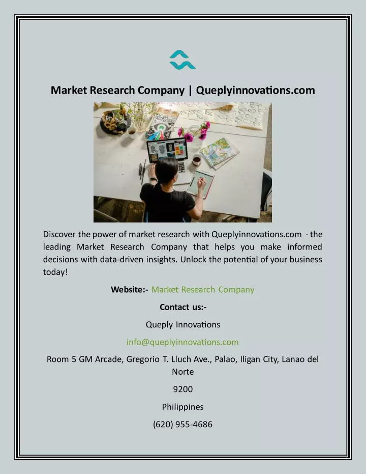 market research company queplyinnovations com