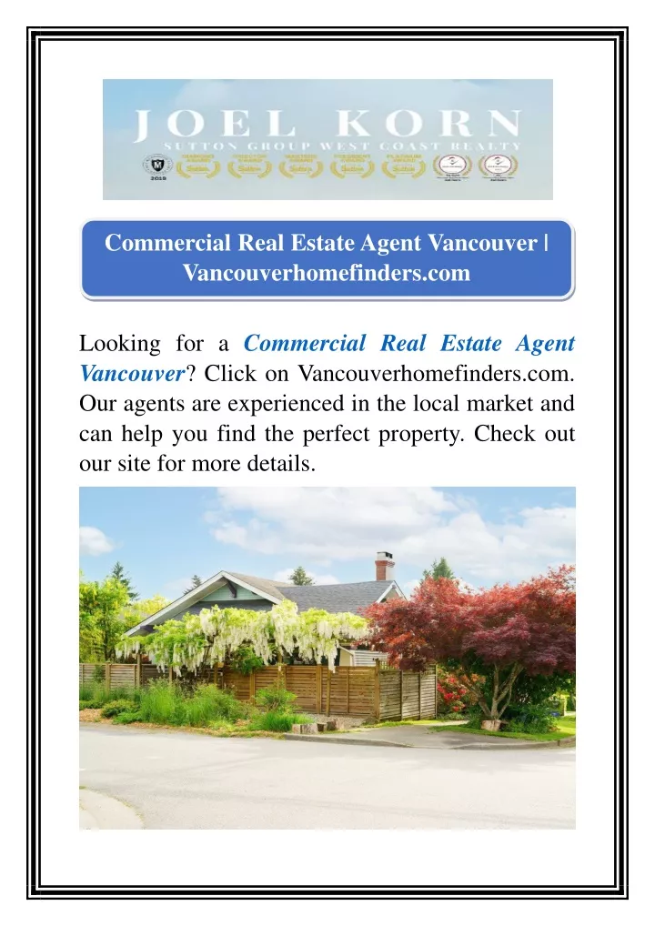 commercial real estate agent vancouver