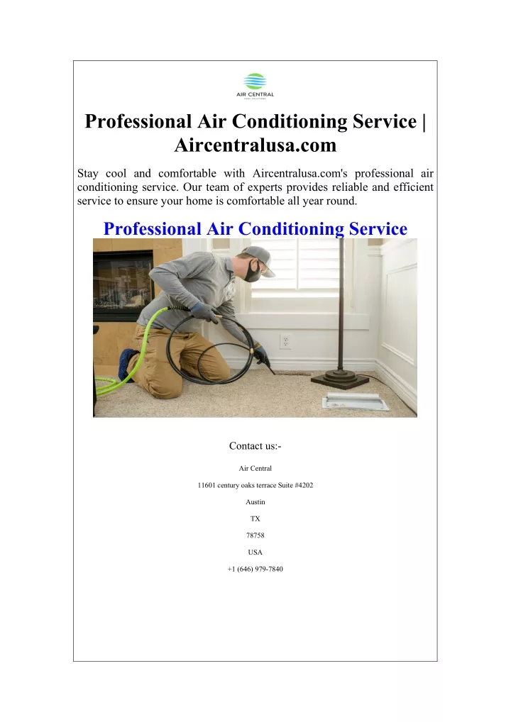 professional air conditioning service