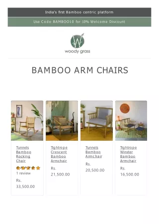 Buy Bamboo Arm Chair For Living Room – Woodygrass